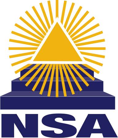 NSA Logo on plain white background in color image